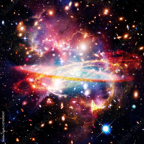 Fototapeta Space Background with Colorful Galaxy Cloud Nebula. The elements of this image furnished by NASA.