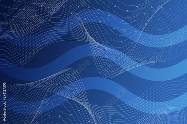 Fototapeta abstract, blue, design, wave, art, pattern, line, illustration, backdrop, texture, wallpaper, soul, geometry, light, lines, concept, curve, white, graphic, waves, shape, digital, technology, fractal