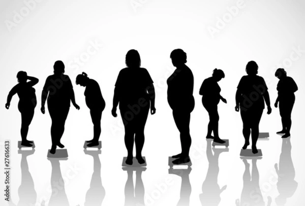 Obraz 8 figurek grubych kobiet