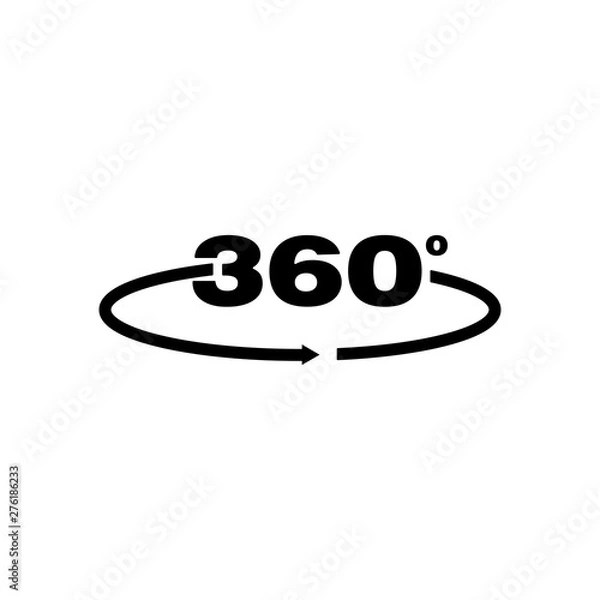 Obraz 360 Degree Camera Circle Logo Icon Vector - Vector