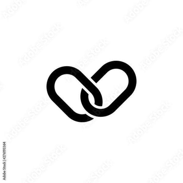 Obraz Chain Link Icon Vector Illustration - Vector