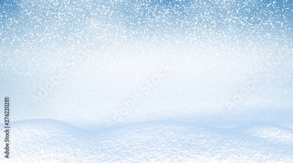 Obraz Christmas bright background. Winter Christmas background for design and greeting cards. Winter landscape.