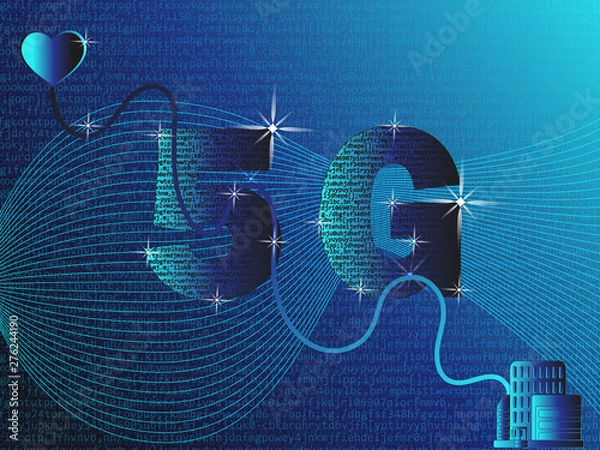 Fototapeta 5G network technology background
