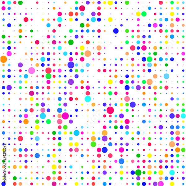 Obraz Multicolored circles on a white background  