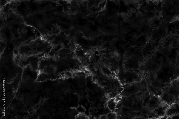 Fototapeta Black marble texture background with high resolution for interior or exterior, tile stone floor in natural pattern and seamless luxurious.