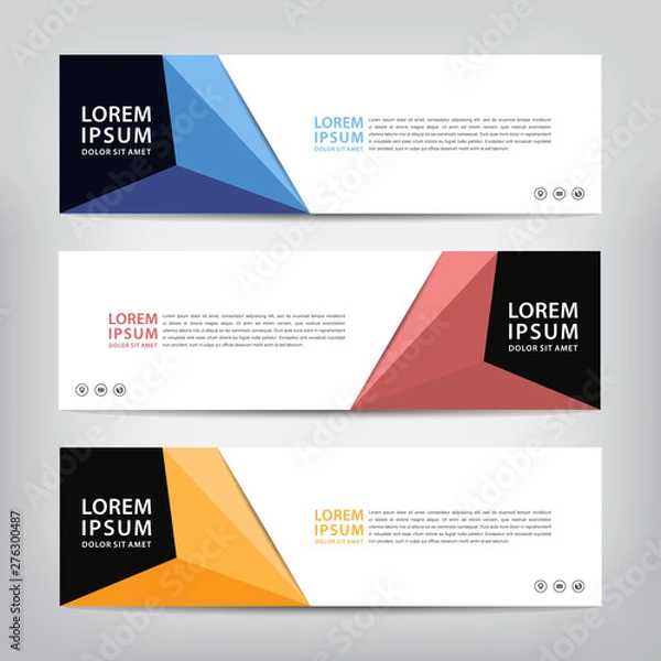 Obraz web banner template, vector illustration