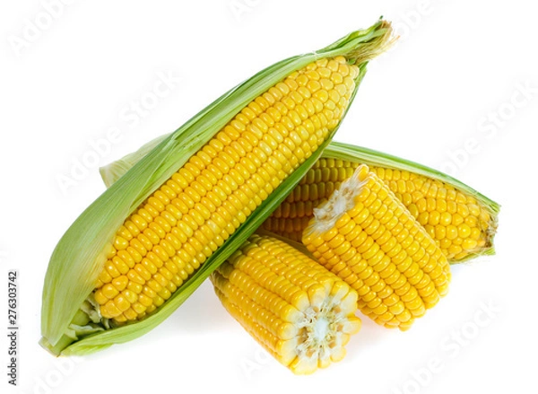 Fototapeta Corn on white background
