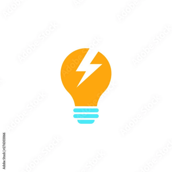 Fototapeta Lightbulb Energy Power Electricity Idea Logo Vector 