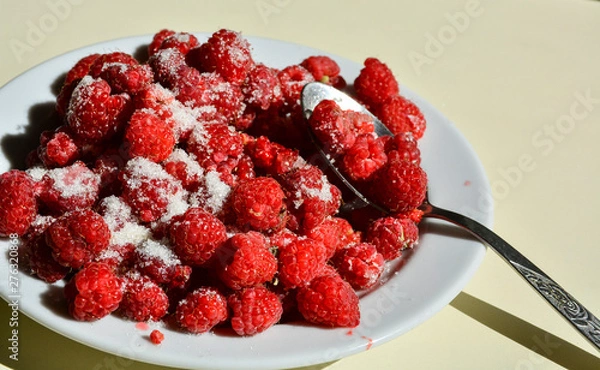 Obraz Raspberry with sugar