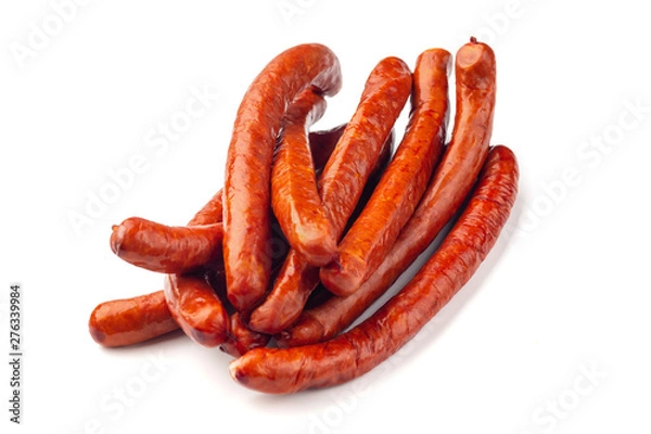 Obraz Spanish sausage. Isolate on white background.