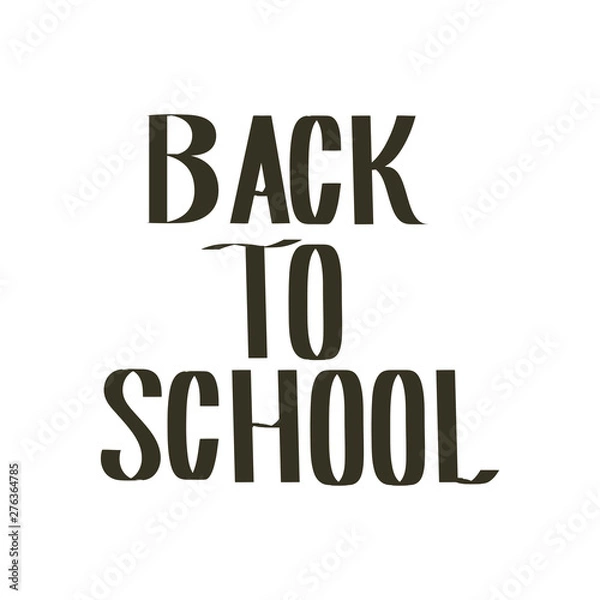 Fototapeta back to school label on white background