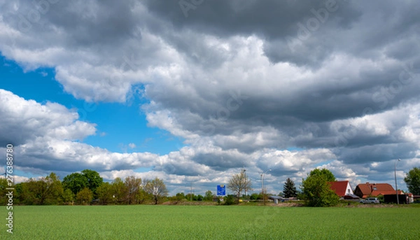 Fototapeta Landschaft mit Wolken