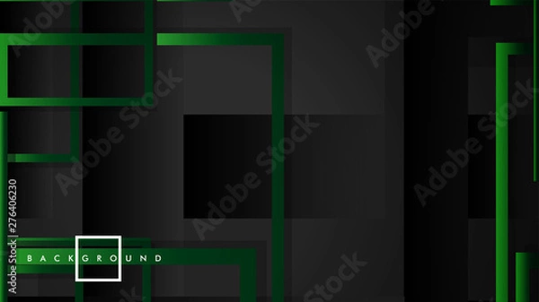 Fototapeta Vector Modern Abstract Squares Backgrounds . with a black green gradient. eps 10 template