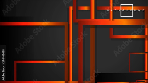 Fototapeta Vector Modern Abstract Squares Backgrounds . with a black orange gradient. eps 10 template