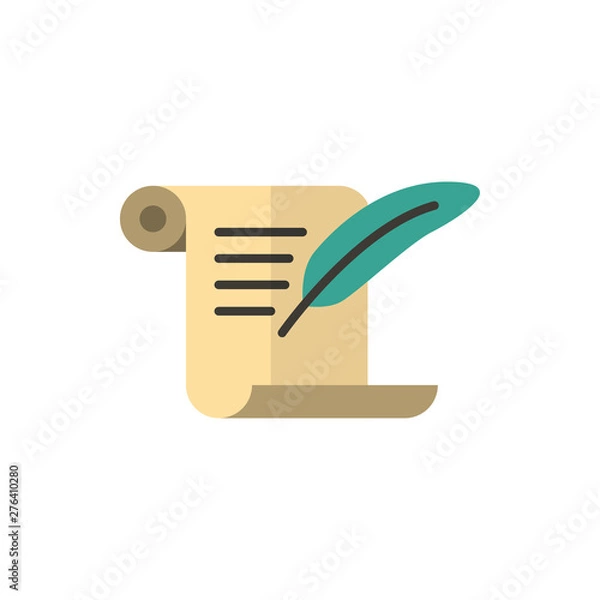 Obraz history flat vector icon
