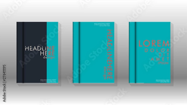 Fototapeta Background of abstract book cover layout. For brochures, magazines, vector templates, etc. Modern designs form geometric patterns in EPS 10