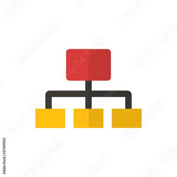 Fototapeta hierarchy flat vector icon