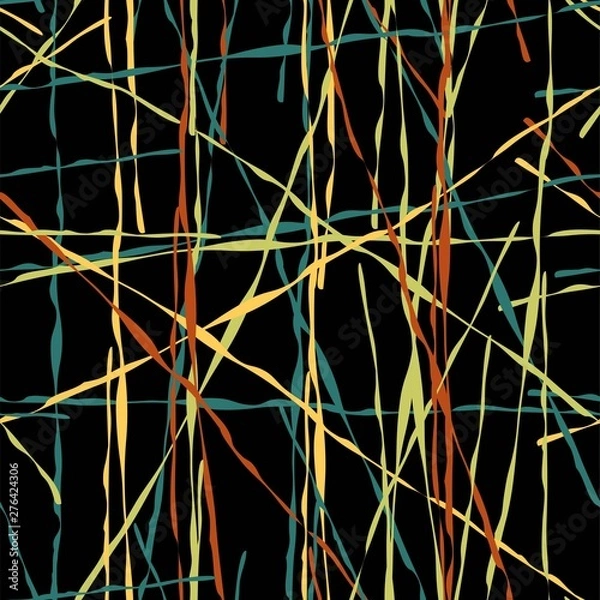 Obraz Abstract background with lines. Seamless pattern. Vector illustration.