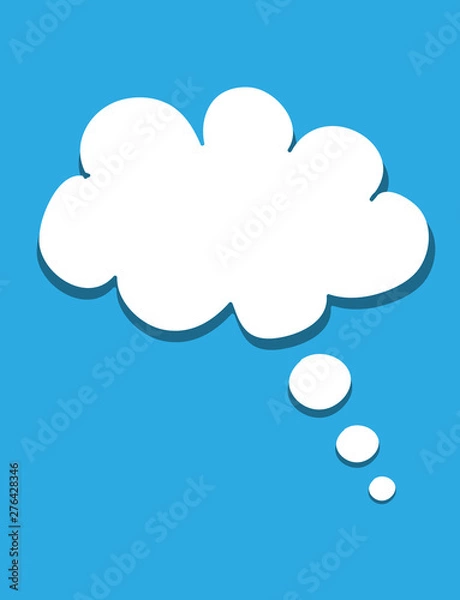 Obraz graphic background with a cloud pattern on a blue background