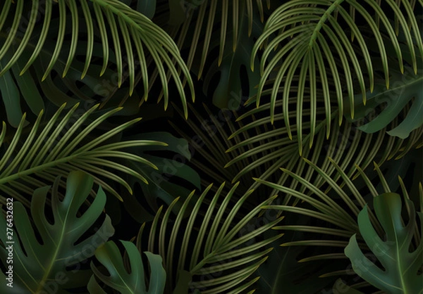 Fototapeta Branch palm realistic