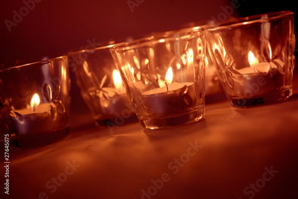 Obraz candles on a blurred background