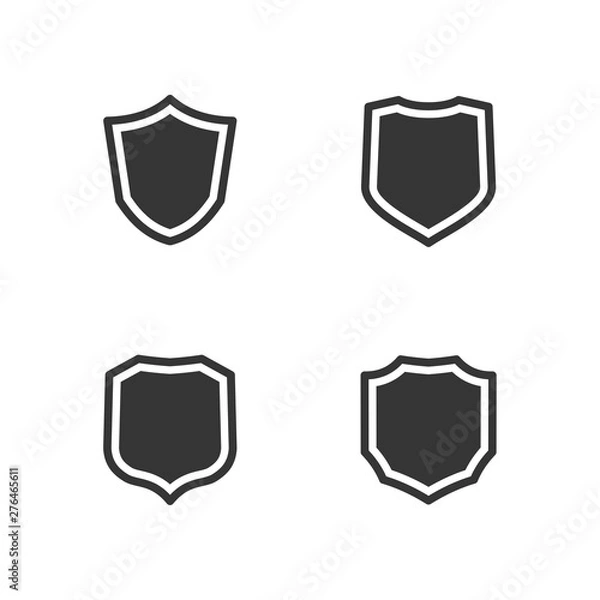 Fototapeta shield icon set symbol template black color editable. Simple logo vector illustration for graphic and web design.