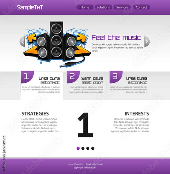 Fototapeta web page layout