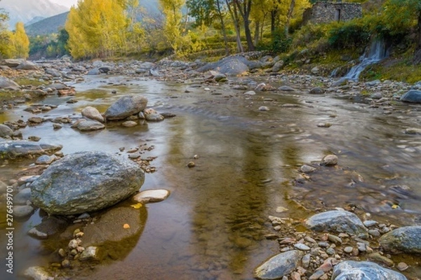 Obraz Autumn trees reflections in a lake