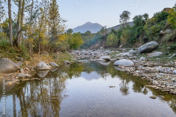 Obraz Autumn trees reflections in a lake