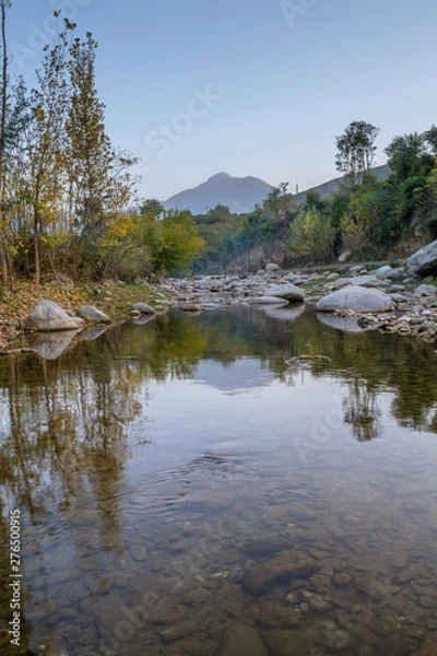 Obraz Autumn trees reflections in a lake
