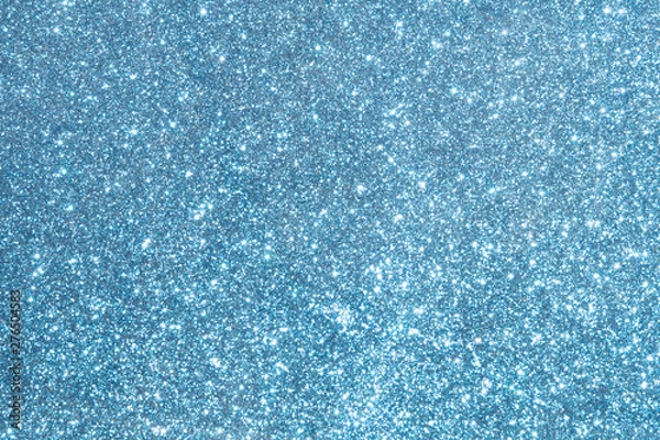 Fototapeta blue sparkle glitter abstract bokeh background Christmas	