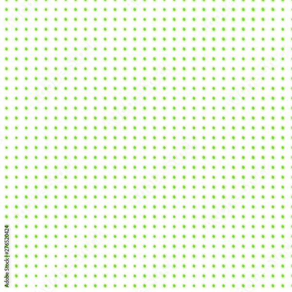 Fototapeta White abstract background with green dots. Neon effect stipples. Simple design for fashion, fabric, textile, print, scrapbook, decoupage, furnishing