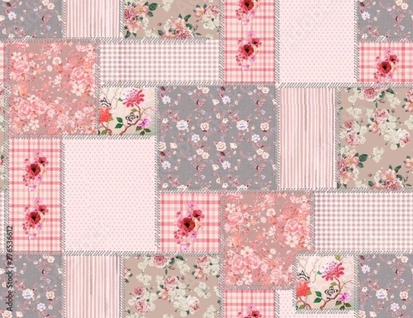 Fototapeta set of seamless patterns