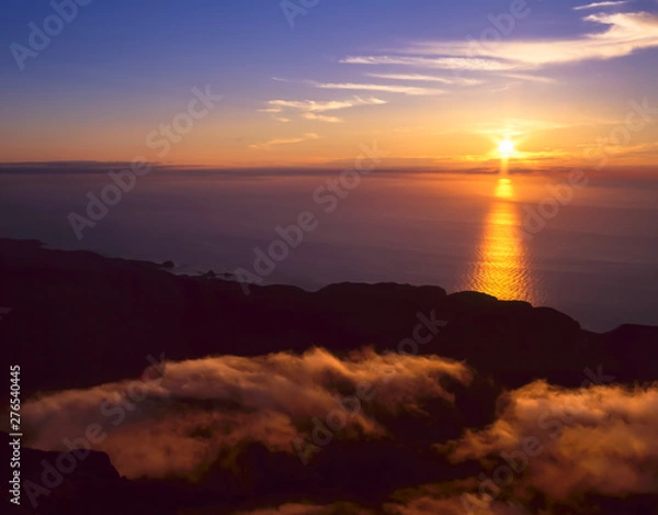 Fototapeta 知床半島夕景 羅臼岳より