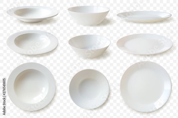 Obraz Realistic plates set