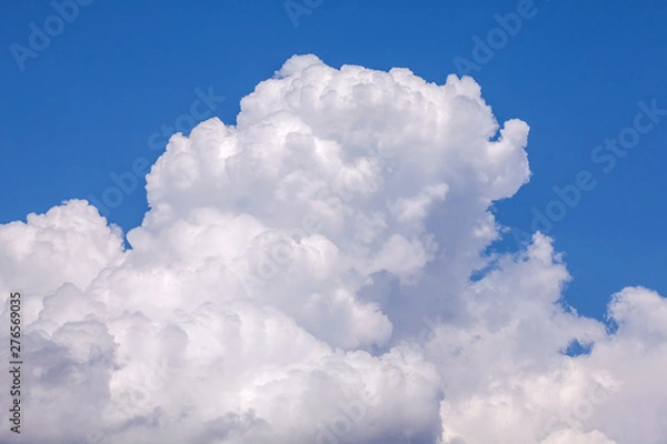 Obraz Puffy clouds fresh blue sky