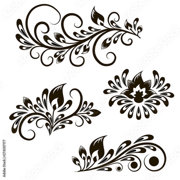 Obraz Vector set of decorative vintage elements