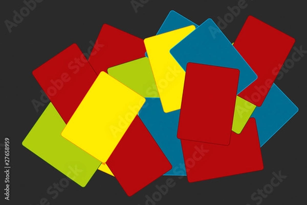 Obraz Karten auf dunklem Hintergrund