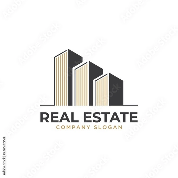 Fototapeta Building construction logo.Architecture icon design inspiration.Creative building symbol