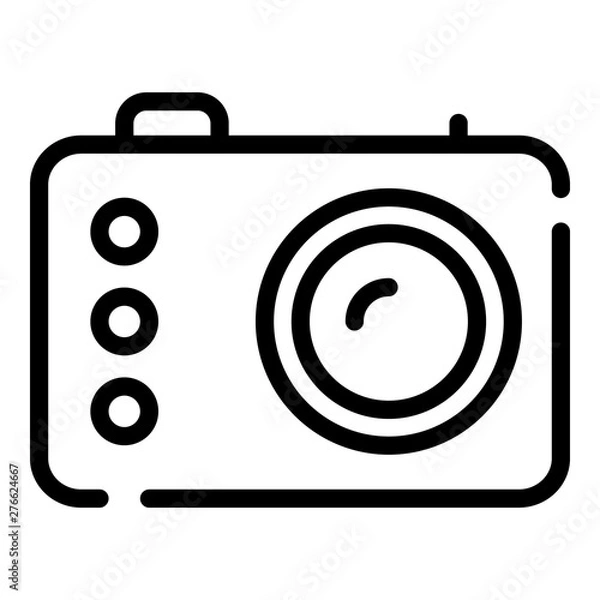 Fototapeta Video recorder icon. Outline video recorder vector icon for web design isolated on white background