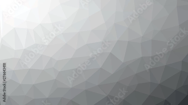 Fototapeta Black and White Abstract Low Poly Background. Geometric backdrop in Origami style with gradient. Textured pattern for your website.