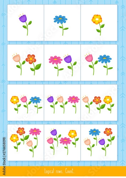 Fototapeta Logical rows for kids.