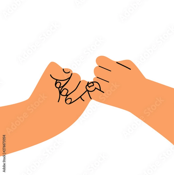 Fototapeta hand holding promise flat design vector