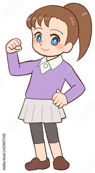 Fototapeta ガッツポーズする子ども