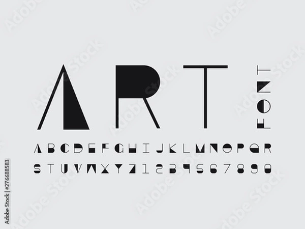 Fototapeta Art font. Vector alphabet