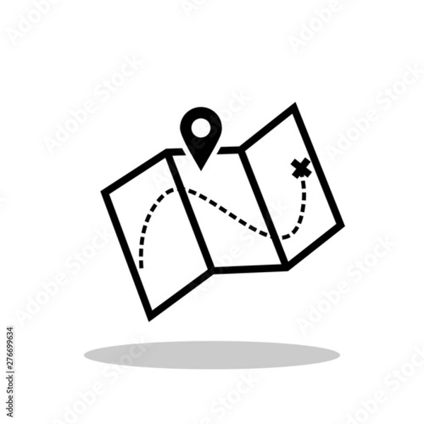 Obraz Location / Map icon in flat style. Location / Map symbol for your web site design, logo, app, UI Vector EPS 10.
