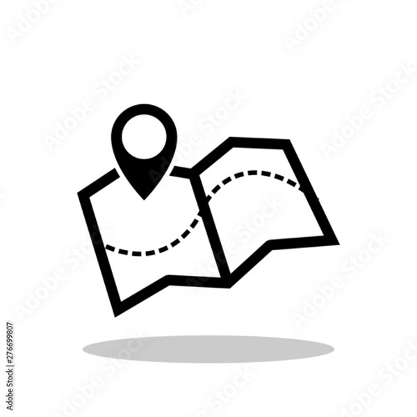 Obraz Location / Map icon in flat style. Location / Map symbol for your web site design, logo, app, UI Vector EPS 10.