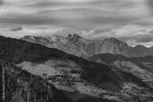 Obraz berge schwarz weiß