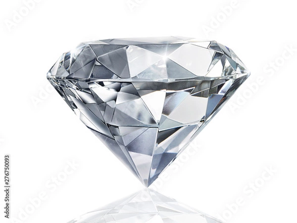 Obraz Dazzling diamond on white background