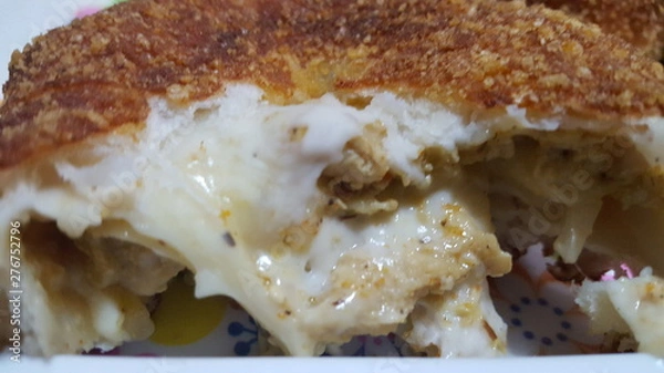 Fototapeta Closeup view of fried pizza bombs or pizza balls are altered form of pizza.